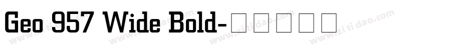 Geo 957 Wide Bold字体转换